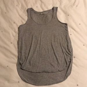 Grey slit side tank top